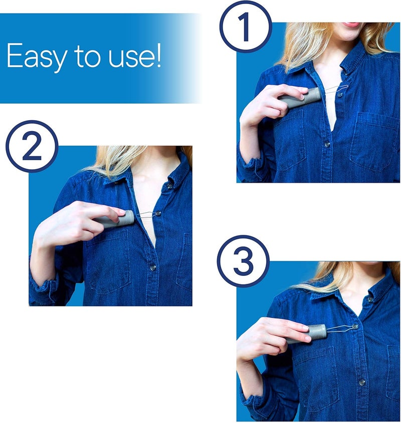 RMS Button Hook with Zipper Pull - Button Assist Device with Comfort & Wide Grip, Shirt & Coat Buttoning Aid Ideal for Limited Dexterity Caused by Arthritis (Grey) - Image 3